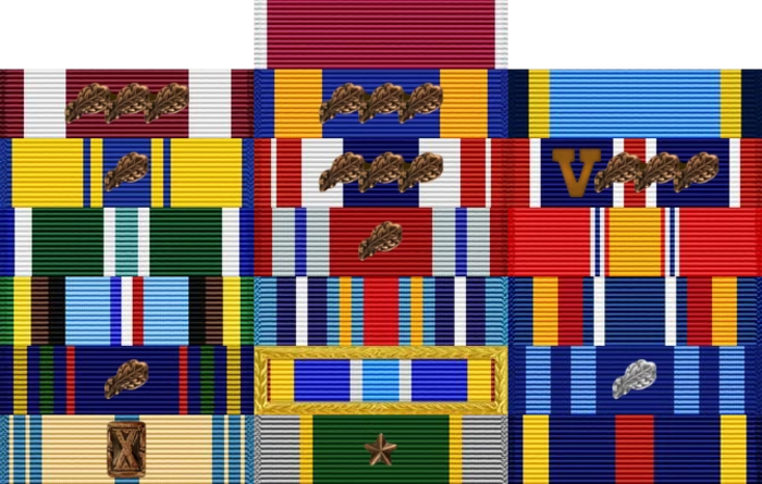 Col. Steven Priest, 315th Airlift Wing vice commanders, ribbons