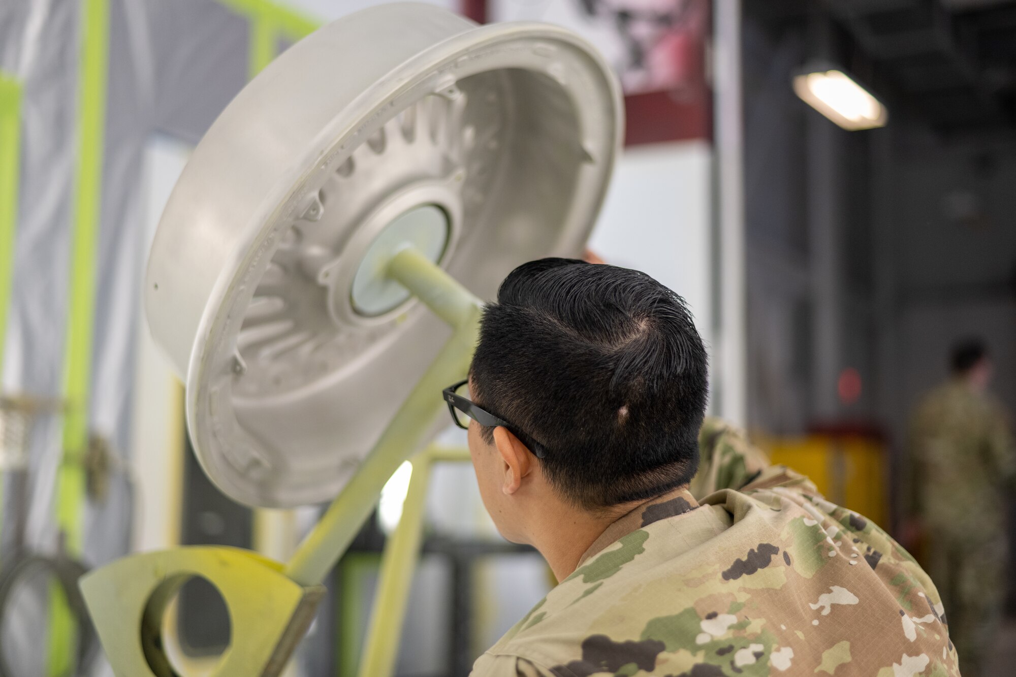 The wheel painting process was overhauled with help from the 6th MXS metals technology unit. (U.S. Air Force photo by Airman 1st Class Zachary Foster)