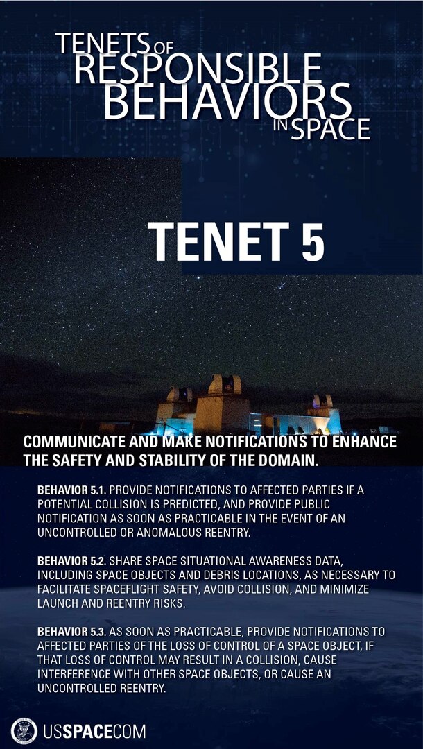 Tenets of Responsible Behaviors in Space