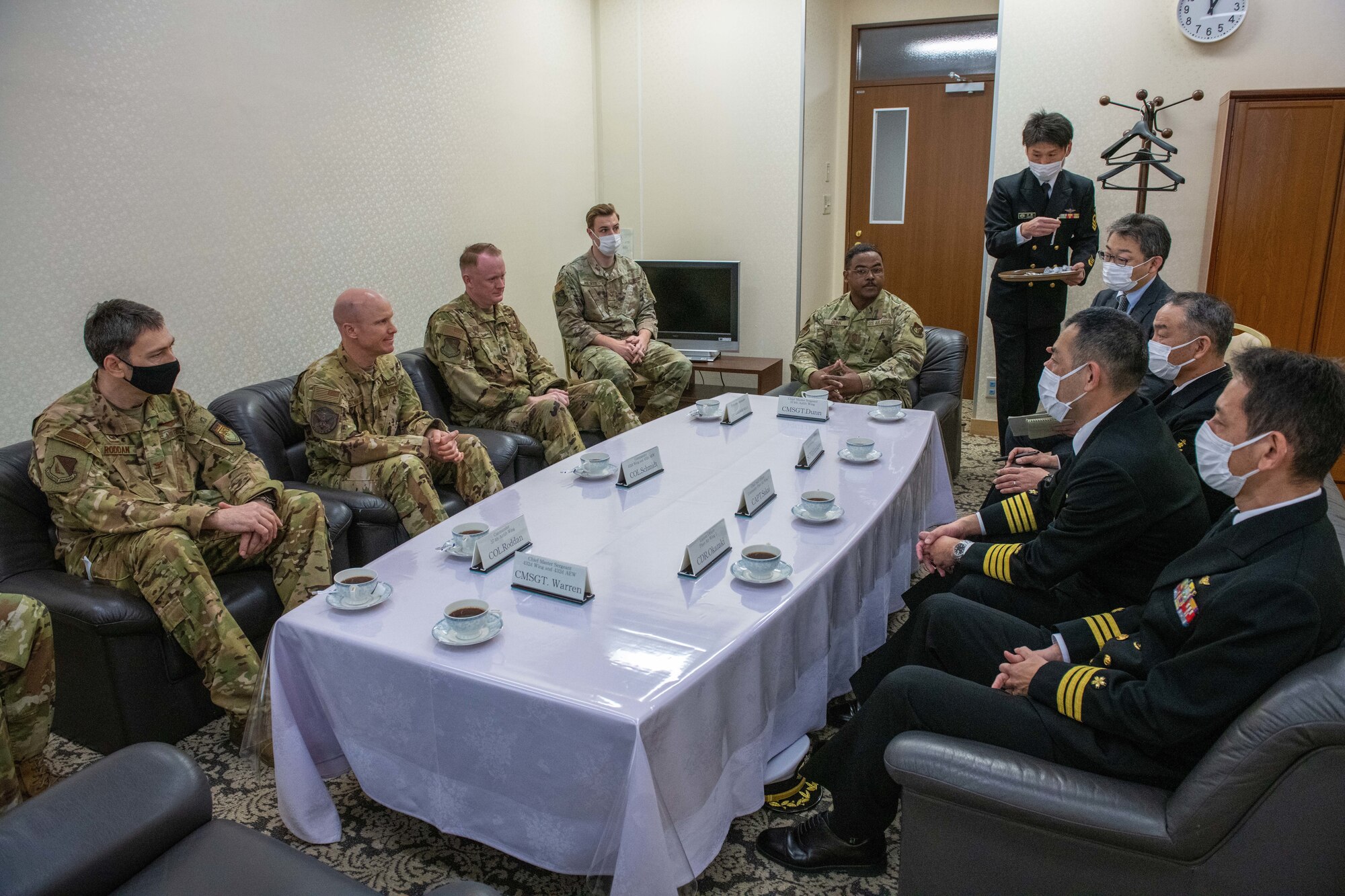 U.S. Air Force leadership meet with members of Japan Maritime Self-Defense Force