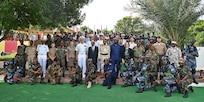 Cutlass Express 2023 kicked off with an opening ceremony in Djibouti, on Mar. 5, 2023. Cutlass Express 2023, conducted by U.S. Naval Forces Africa (NAVAF) and sponsored by U.S. Africa Command (AFRICOM) is designed to assess and improve combined maritime law enforcement techniques, promote safety and security in the Western Indian Ocean, and increase interoperability between participating nations. U.S. Sixth Fleet, headquartered in Naples, Italy, conducts the full spectrum of joint and naval operations, often in concert with allied and interagency partners, in order to advance U.S. national interests and security and stability in Europe and Africa.  (U.S. Air National Guard photo by Senior Master Sgt. Daniel Farrell)