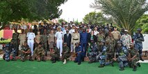 Cutlass Express 2023 kicked off with an opening ceremony in Djibouti, on Mar. 5, 2023. Cutlass Express 2023, conducted by U.S. Naval Forces Africa (NAVAF) and sponsored by U.S. Africa Command (AFRICOM) is designed to assess and improve combined maritime law enforcement techniques, promote safety and security in the Western Indian Ocean, and increase interoperability between participating nations. U.S. Sixth Fleet, headquartered in Naples, Italy, conducts the full spectrum of joint and naval operations, often in concert with allied and interagency partners, in order to advance U.S. national interests and security and stability in Europe and Africa.  (U.S. Air National Guard photo by Senior Master Sgt. Daniel Farrell)