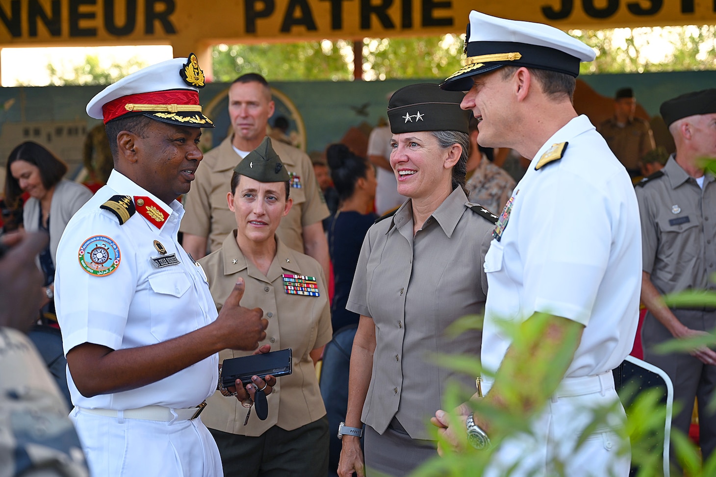 Cutlass Express 2023 kicked off with an opening ceremony in Djibouti, on Mar. 5, 2023. Cutlass Express 2023, conducted by U.S. Naval Forces Africa (NAVAF) and sponsored by U.S. Africa Command (AFRICOM) is designed to assess and improve combined maritime law enforcement techniques, promote safety and security in the Western Indian Ocean, and increase interoperability between participating nations. U.S. Sixth Fleet, headquartered in Naples, Italy, conducts the full spectrum of joint and naval operations, often in concert with allied and interagency partners, in order to advance U.S. national interests and security and stability in Europe and Africa.  (U.S. Air National Guard photo by Senior Master Sgt. Daniel Farrell)