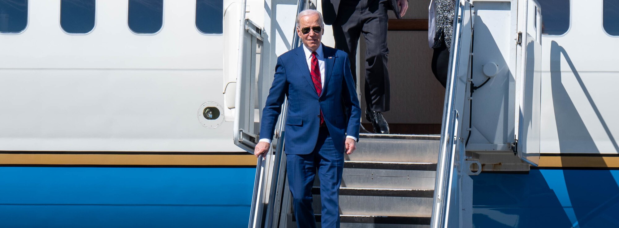President Joe Biden arrives at Maxwell Air Force Base, Ala., March 5, 2023. Maxwell Air Force Base provided air-ground support that aided safe and premier travel during the president's visit to commemorate the 58th anniversary of Bloody Sunday.