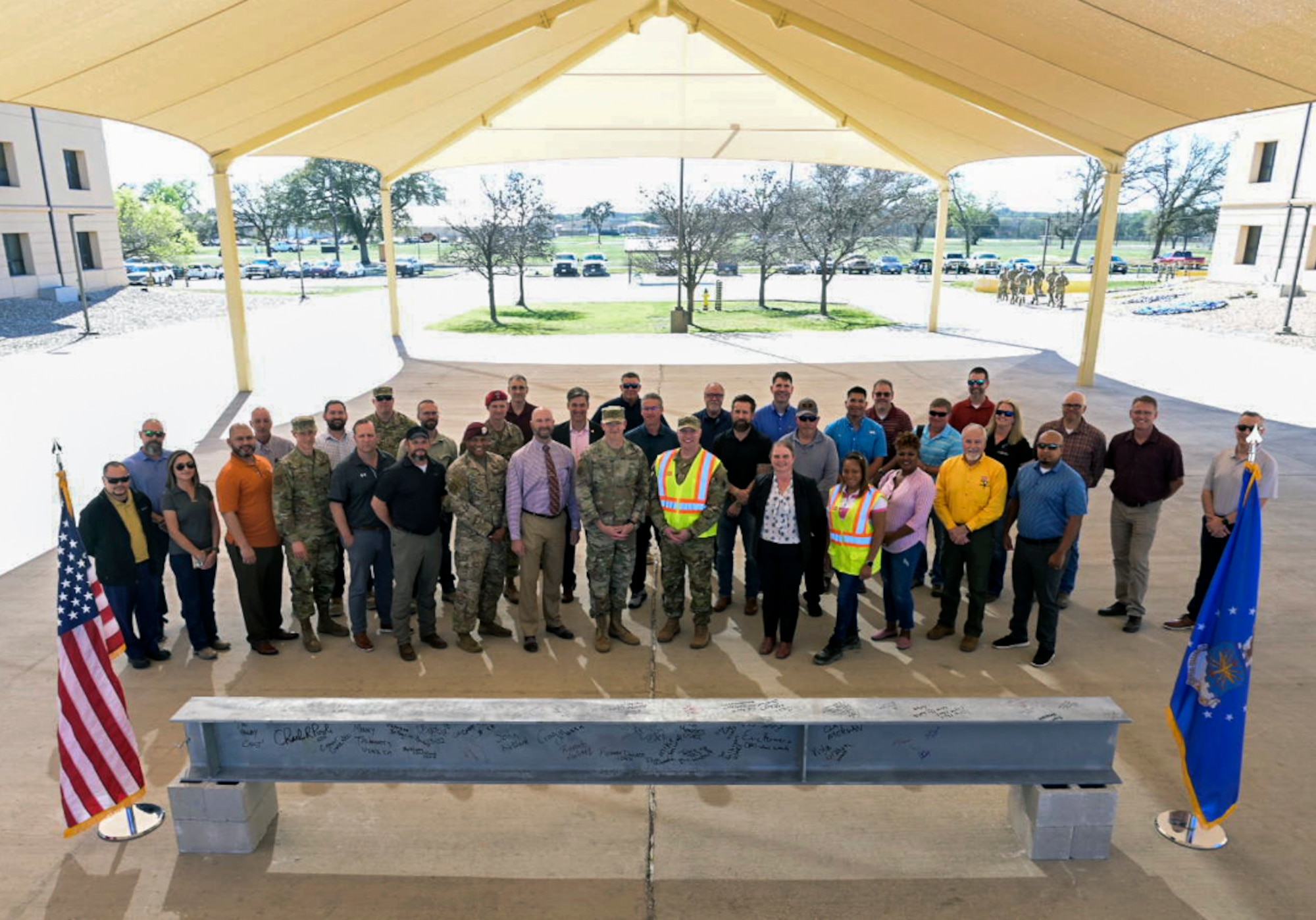 SWTW Aquatics Center beam signing