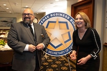 Deputy secretary of Defense, Kathleen Hicks with Board Member , Alex Alonso