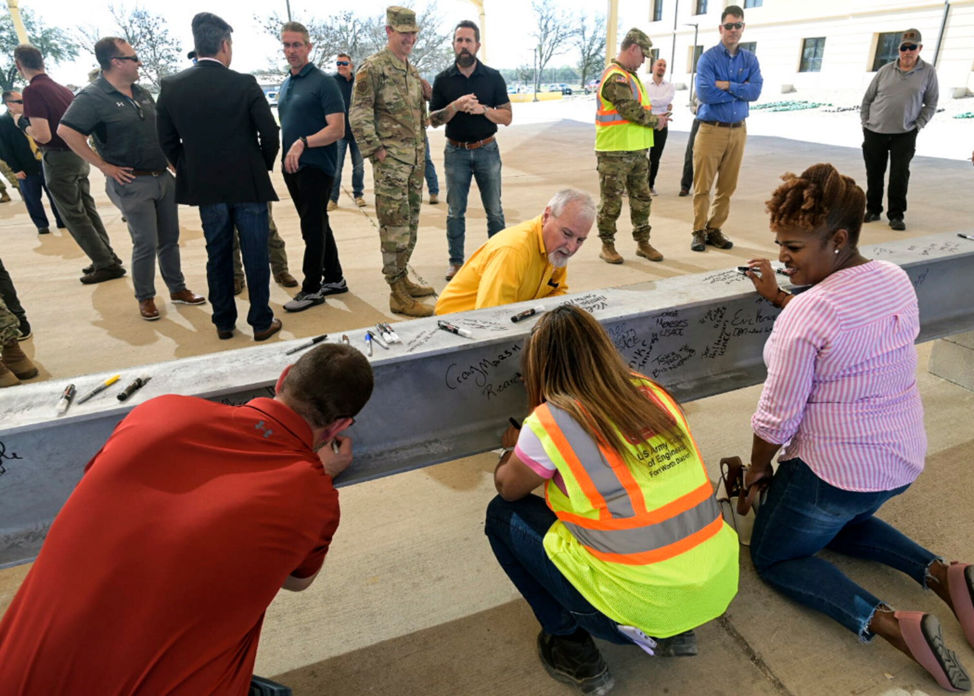 SWTW Aquatics Center beam signing