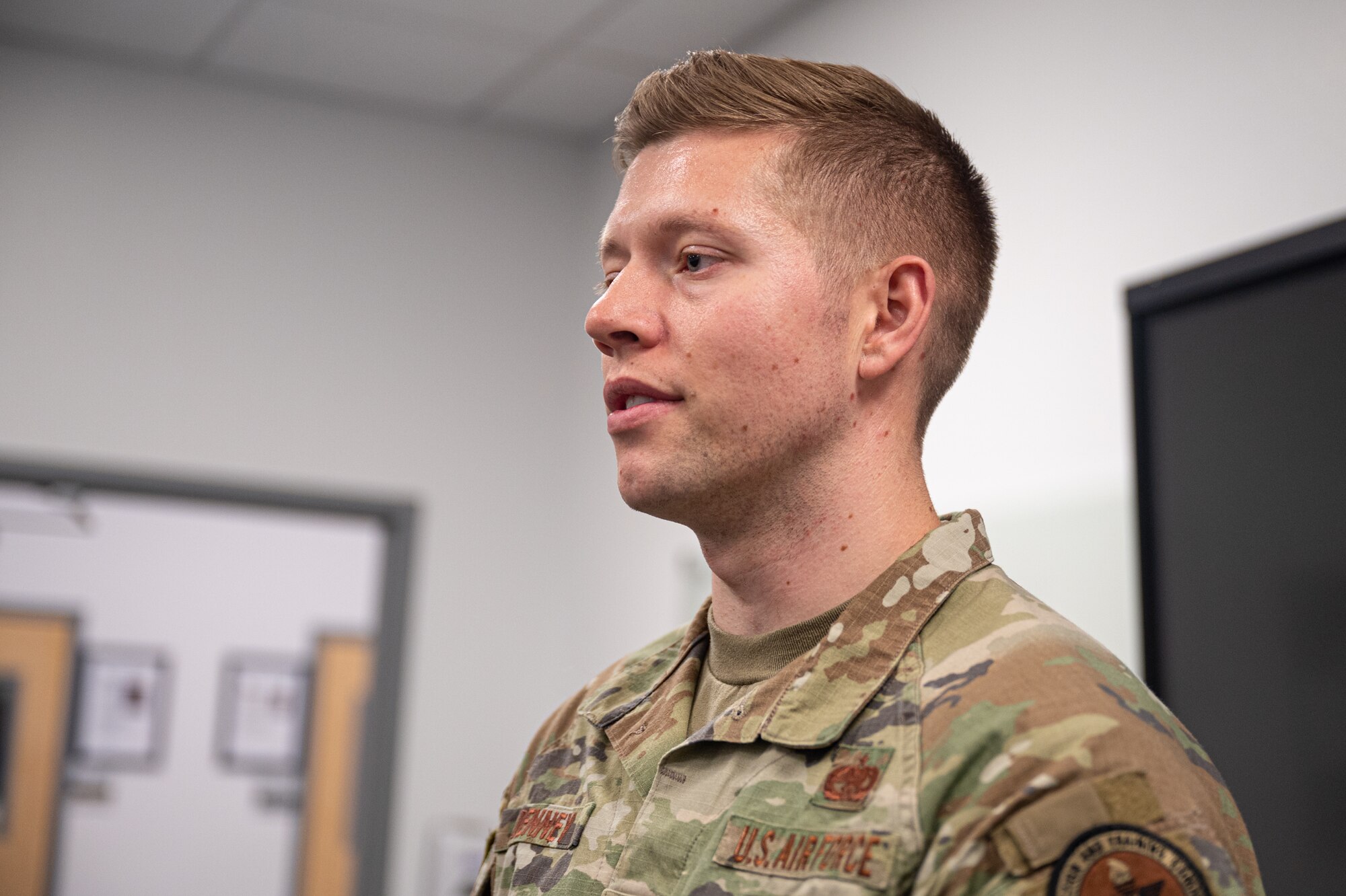 Airman poses for a photo