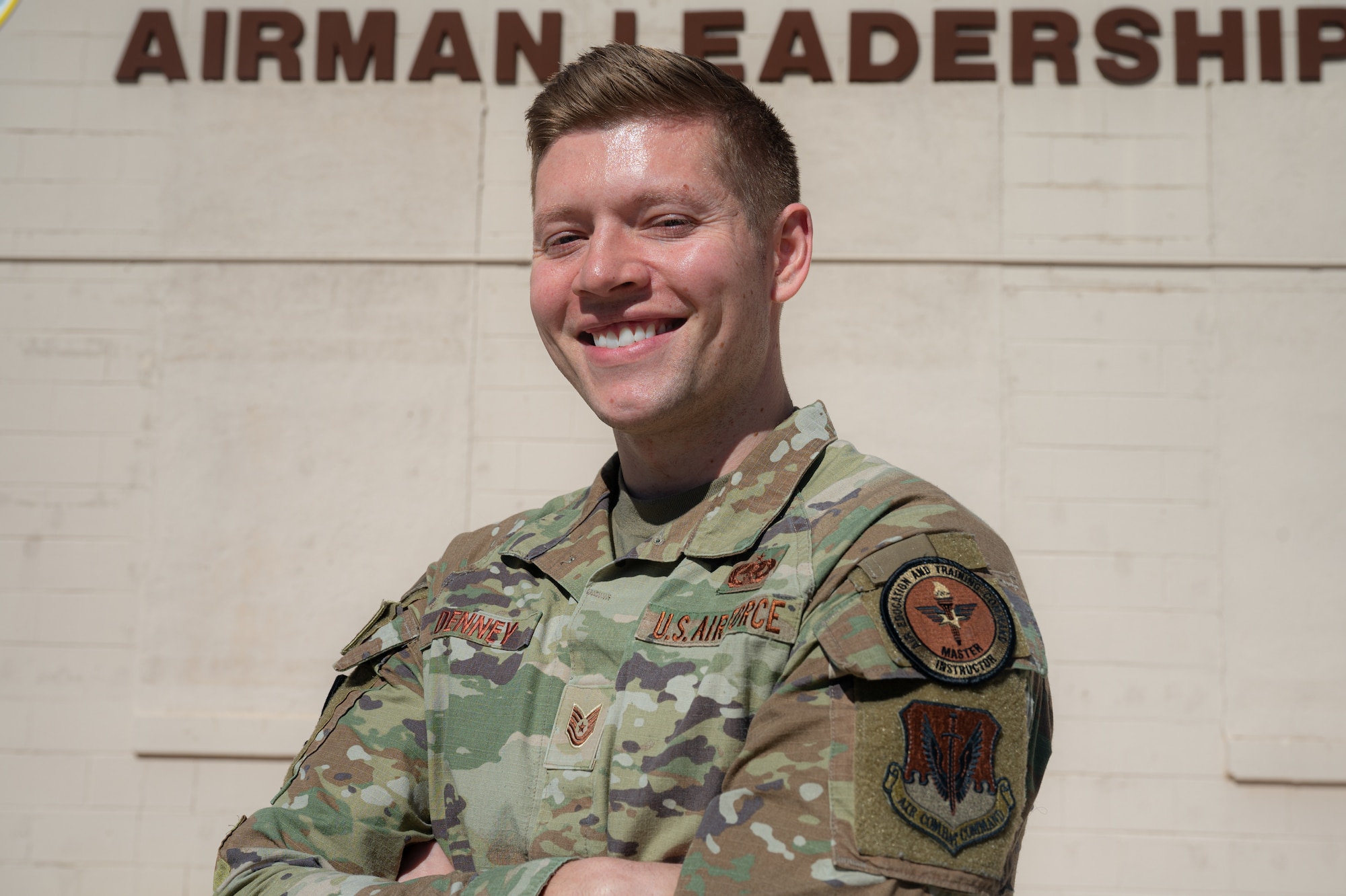 Airman poses for a photo