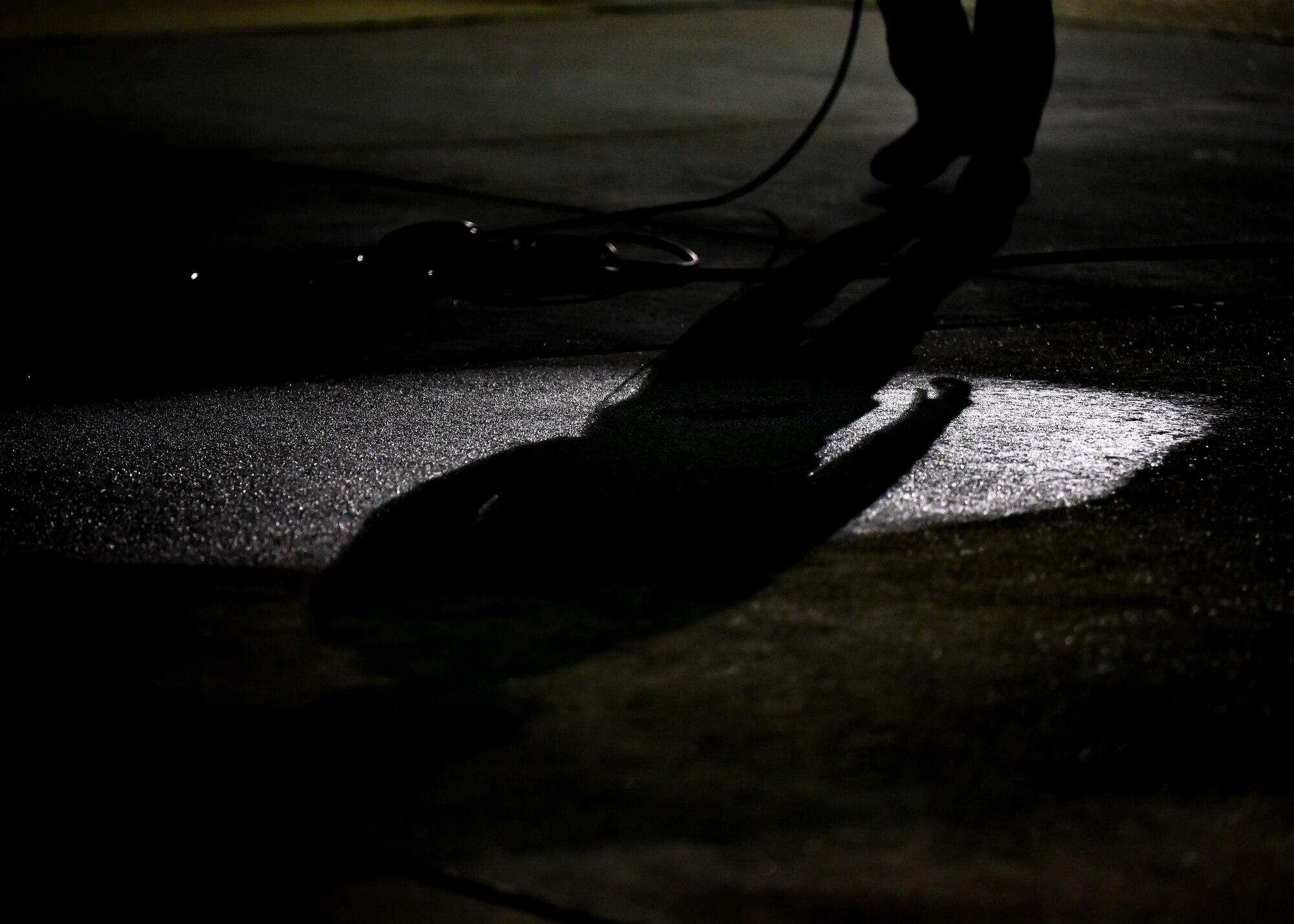 photo of a shadow of a crew chief