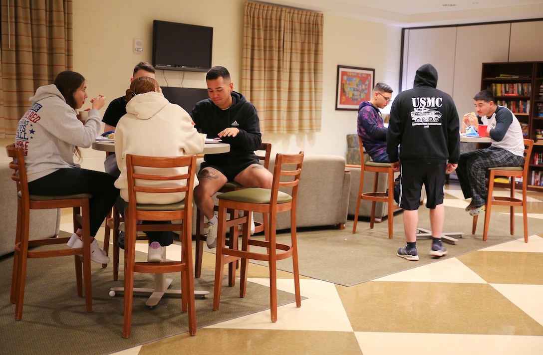 The Military Spouses’ Club of Albany is a nonprofit organization functioning largely within Marine Corps Logistics Base Albany. Its mission is to provide enrichment and support to military, military families and the Albany area community. One of the most visible signs of this has been the monthly Dinner at the Barracks events feeding dozens of young Marines residing in MCLB Albany’s barracks facility. (U.S. Marine Corps photo by Jennifer Parks)