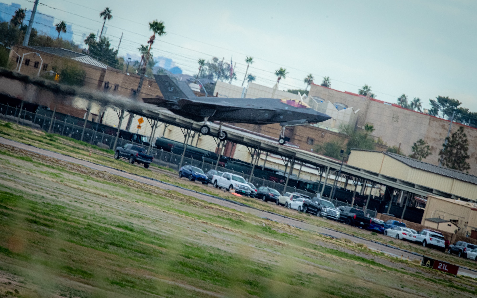 An F-35 Lightning II assigned to the 56th Fighter Wing takes off over Luke Air Force Base, Arizona, Mar. 3, 2023.