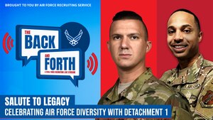 picture of two Airmen opposite podcast logo