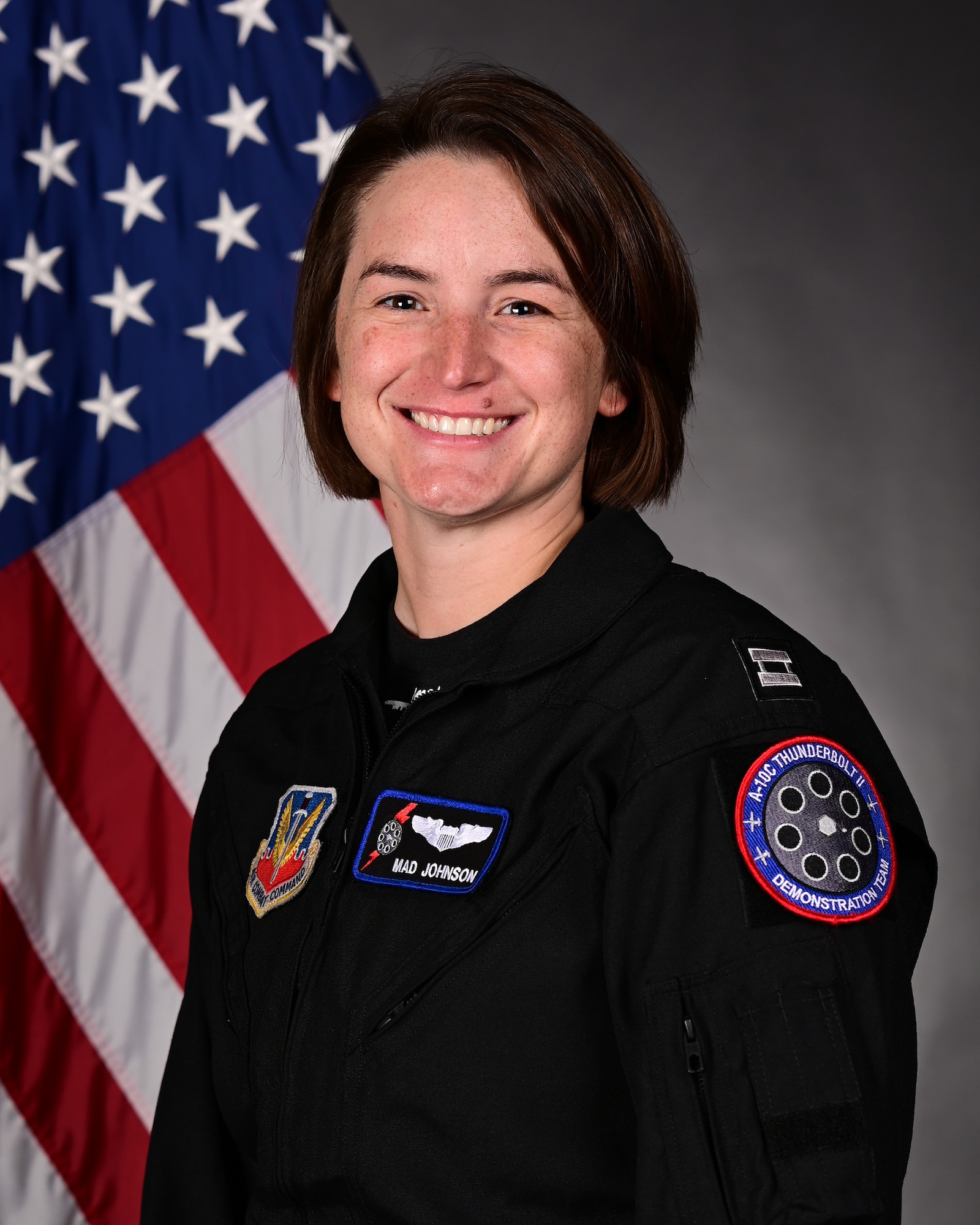 The official photo of Captain Lindsay "MAD" Johnson.