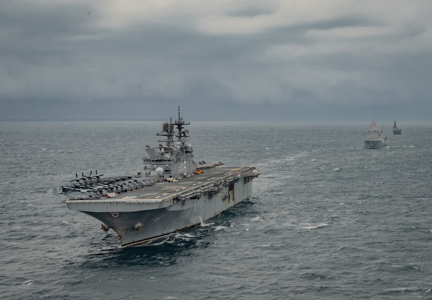 USS America (LHA 6) transits the East China Sea.
