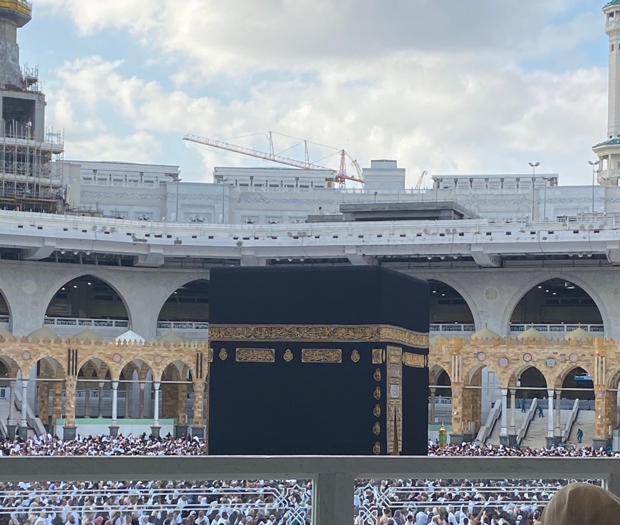 The Kaaba sits inside the Masjid al-Haram Mosque, at Mecca, Saudi Arabia, Jan. 2023. Nearly a million Muslims circled the Kaaba counterclockwise while reciting the Quran. It is the holiest site in all of Islam and Muslims are asked to visit it at least once in their lifetime. (Courtesy photo by Rashidaddin Shakirov)