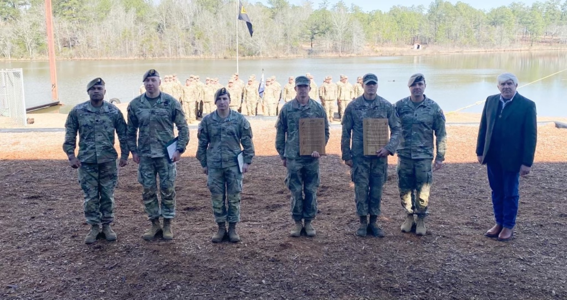 Staff Sgt. Matthew Dawson graduates Ranger School as the enlisted honor graduate during a ceremony held jan. 27, 2023, at Fort Benning, Georgia. Dawson is assigned to the Lynchburg-based 1st Battalion, 116th Infantry Regiment, 116th Infantry Brigade Combat Team as a sniper team leader and completed Ranger School immediately following his deployment to the Horn of Africa as a sniper team leader. (Courtesy photo)