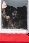 A U.S. Marine with Combat Logistics Regiment 27, 2nd Marine Logistics Group (2nd MLG), participates in annual gas chamber training event on Camp Lejeune, North Carolina, Feb. 23, 2023. 2nd MLG Marines conduct gas chamber training annually by exposing themselves to chlorobenzalmalononitrile tablets, commonly known as CS gas, in order to enhance their efficiency with the M50 gas mask and Mission Oriented Protective Posture gear. (U.S. Marine Corps photo by Cpl. Meshaq Hylton)