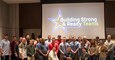 Soldiers from the 28th Infantry Division pose for a photo after a successful Building Strong & Ready Teams seminar at Grand Hyatt Kuwait. BSRT is an initiative that improves the spiritual preparedness of all Soldiers, regardless of rank, and their families. (U.S. Army photo by Sgt. Gabriel Washington)