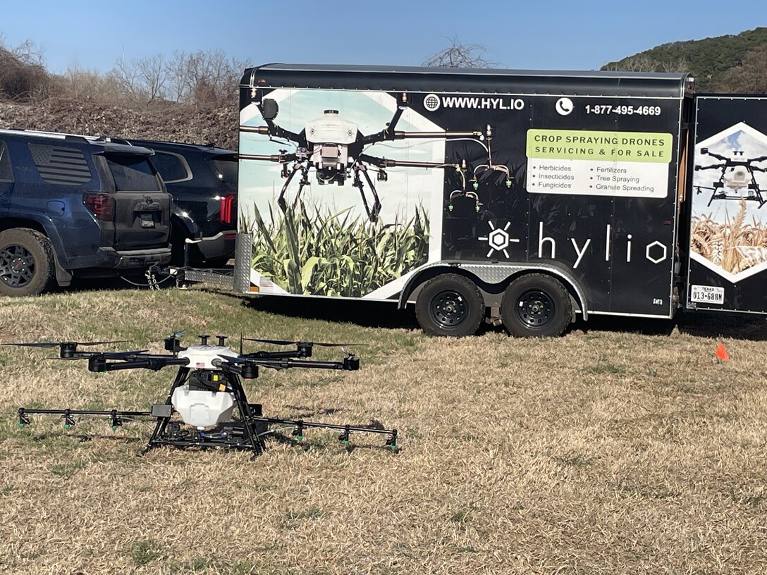 Hylio Crop Spraying Drone at SXSW 2022, Austin, Texas