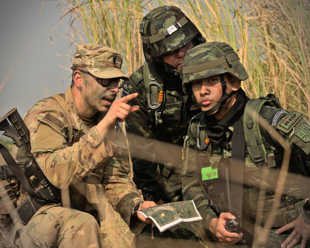U.S. Army Soldiers with the 82nd Airborne Division and Royal Thai Army Soldiers commence an airborne drop during Exercise Cobra Gold 2023, near Thanarat Drop Zone, Kingdom of Thailand, March 2, 2023.