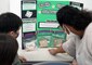 Students at the AmerAsia School in Okinawa examine a science fair project that demonstrates the importance of hand washing via mold growth. The school is home to 63 students, most being half Japanese and half American. Two Engineers, JED representatives Dr. Rex Mols, OAO’s Host Nation Branch Chief, and Brian Ciccocioppo, Resident Engineer of Okinawa’s Torii Office, have volunteered their own time to encourage interest in science, technology, engineering, and math (STEM) at the local school as a way of giving back to the local Okinawan community.