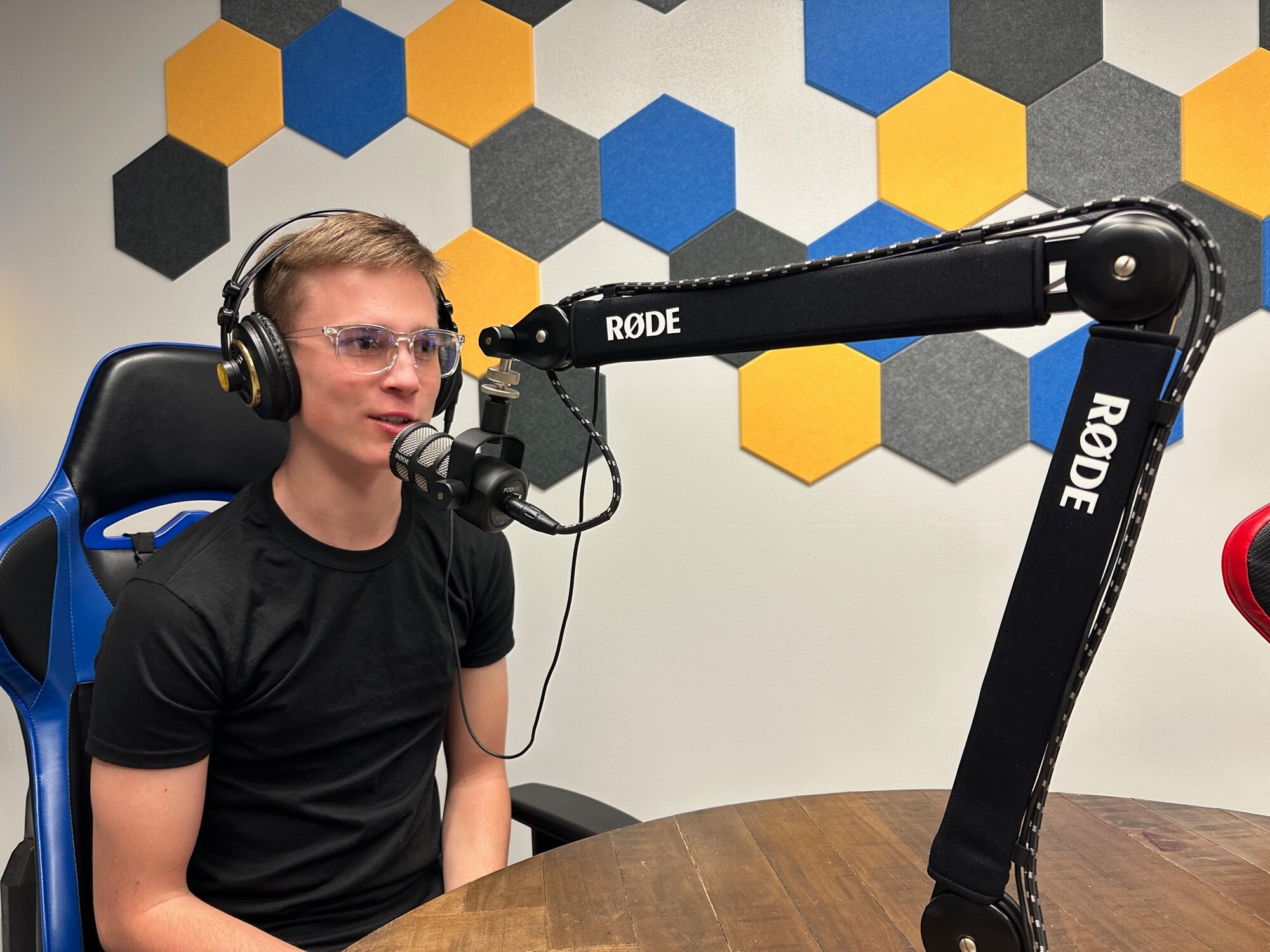 Testing podcast equipment