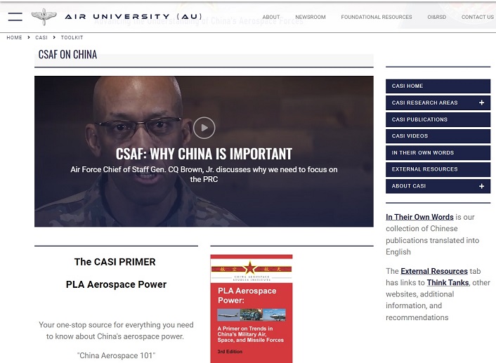 AIR FORCE CHINA AEROSPACE STUDIES INSTITUTE visual data 6