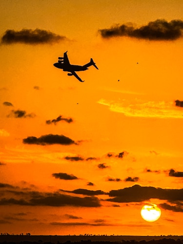 A U.S. Air Force C-17 Globemaster III aircrew performs an aerial demonstration at the 2023 Australian International Airshow and Aerospace & Defence Exposition—AVALON 23—at Avalon International Airport, March 3, 2023. AVALON 23 is the premier aerospace exhibition—airshow and tradeshow—in Australia and offers a venue to deepen our relationship with Australia and enhance regional security through expanded military-to-military cooperation with countries in the region. The C-17 is the most flexible cargo aircraft to enter the airlift force and is capable of rapid strategic delivery of troops and all types of cargo. (U.S. Air Force photo by Tech. Sgt. Hailey Haux)