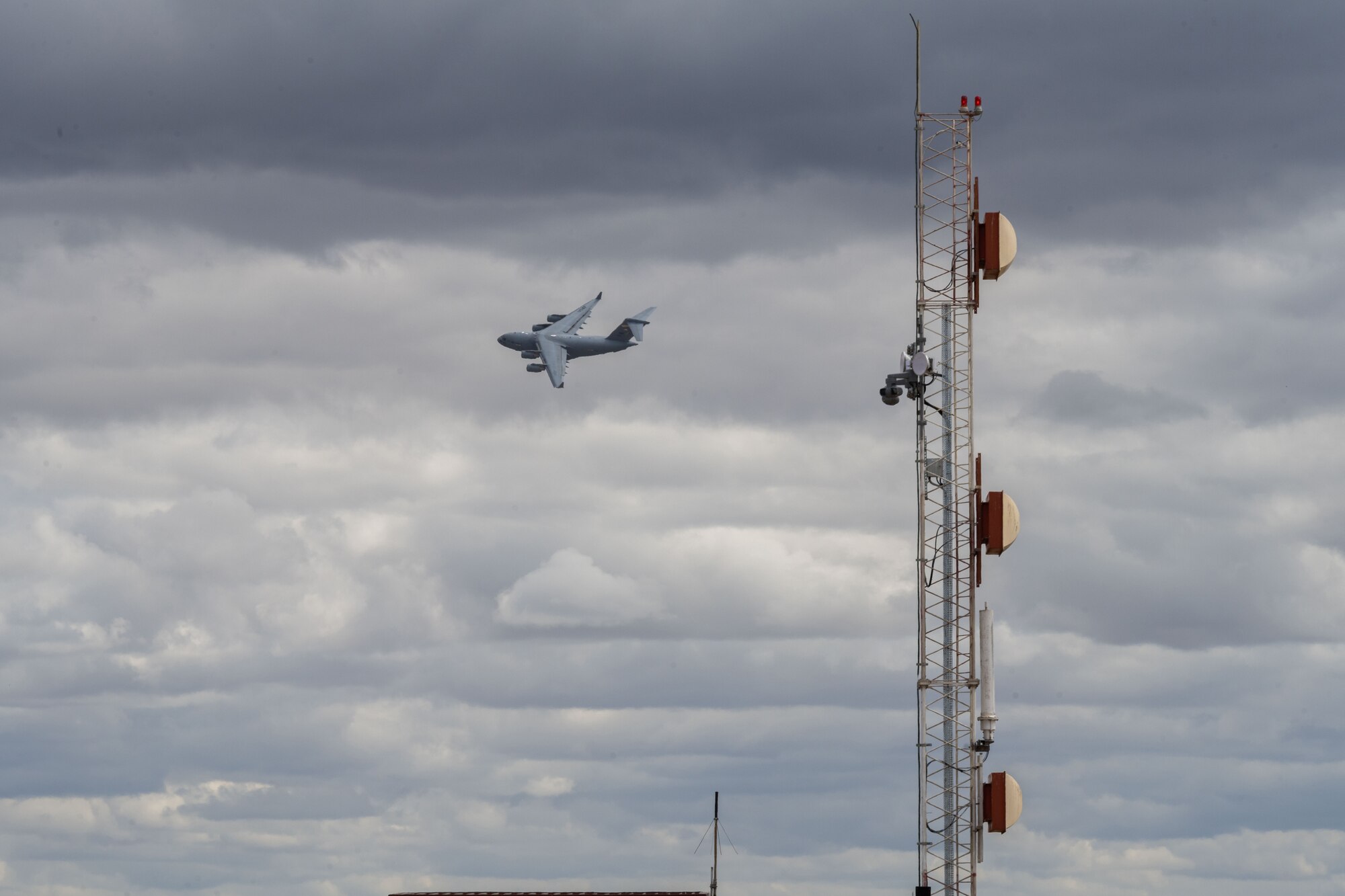 A U.S. Air Force C-17 Globemaster III aircrew performs an aerial demonstration at the 2023 Australian International Airshow and Aerospace & Defence Exposition—AVALON 23—at Avalon International Airport, March 1, 2023. AVALON 23 is the premier aerospace exhibition—airshow and tradeshow—in Australia and offers a venue to deepen our relationship with Australia and enhance regional security through expanded military-to-military cooperation with countries in the region. The C-17 is the most flexible cargo aircraft to enter the airlift force and is capable of rapid strategic delivery of troops and all types of cargo. (U.S. Air Force photo by Tech. Sgt. Hailey Haux)