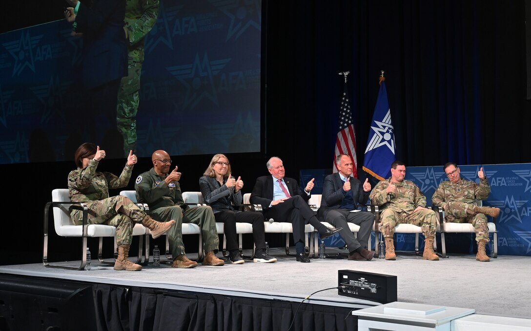 Air Force Spark Tank participants gathered March 8, 2023.