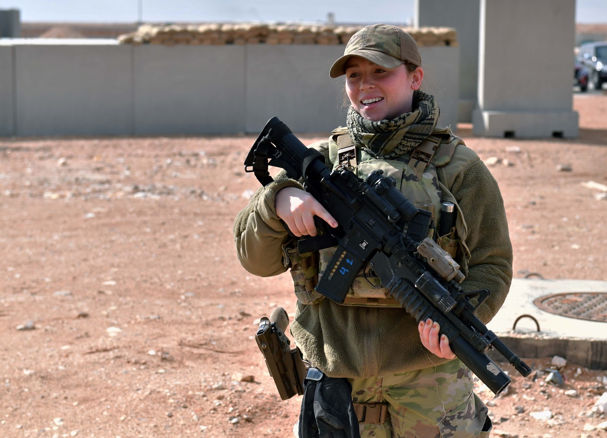 U.S. Air Force Airman 1st Class Hanna Smith is 22 years old and has seemingly already lived two distinct lives.  The 332d Expeditionary Security Forces, Rapid Response Airman already shines among her peers, performing tasks not everyone can, like driving the Mine-Resistant Ambush Protected All-Terrain Vehicle or M-ATV.