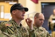 Brig. Gen. Bryan M. Howay speaks during the Spring 2023 Commander's Forum at Fort Knox, Kentucky, Feb. 23, 2023.