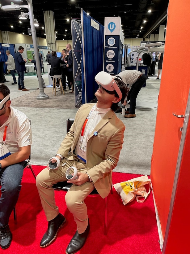 DarkPulse VR USER Interface at Booth 301, Defense TechConnect 2022, Washington, DC

Pictured: Fatih Macun (Defense Contractor Support)