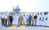 The sixth meeting of the U.S. – Indo Joint Working Group on Aircraft Carrier Technology Cooperation (JWGACTC), concluded on March 3rd, 2023, in India, marking a successful, exchange of information and best practices in the areas of ship construction and maintenance.  The combined U.S. and Indian Navy delegations tour INS Vikrant, India’s first indigenous aircraft carrier, in Kochi, Kerala, on India’s southwest coast.