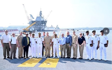 The sixth meeting of the U.S. – Indo Joint Working Group on Aircraft Carrier Technology Cooperation (JWGACTC), concluded on March 3rd, 2023, in India, marking a successful, exchange of information and best practices in the areas of ship construction and maintenance.  The combined U.S. and Indian Navy delegations tour INS Vikrant, India’s first indigenous aircraft carrier, in Kochi, Kerala, on India’s southwest coast.