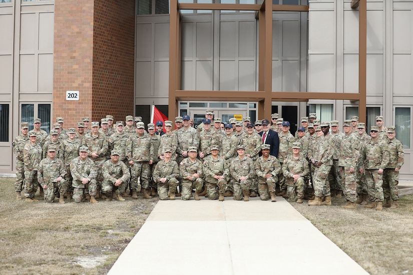 Battalion Command Teams and 85th U.S. Army Reserve Support Command staff pause for a group photo during the 85th USARSC’s Battalion Command Teams Training training event held at the their headquarters, March 3-5, 2023.
