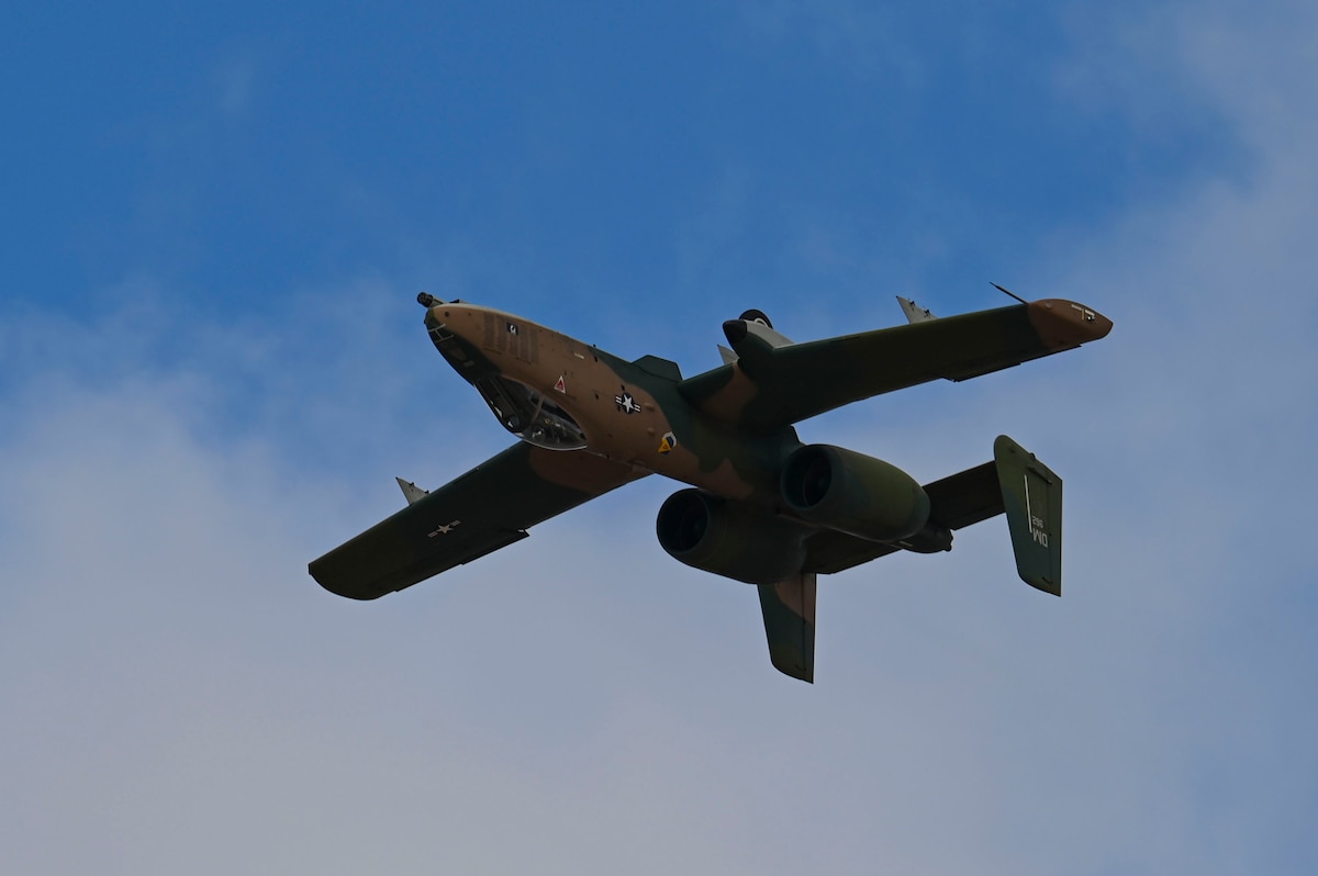 A photo of an aircraft flying.