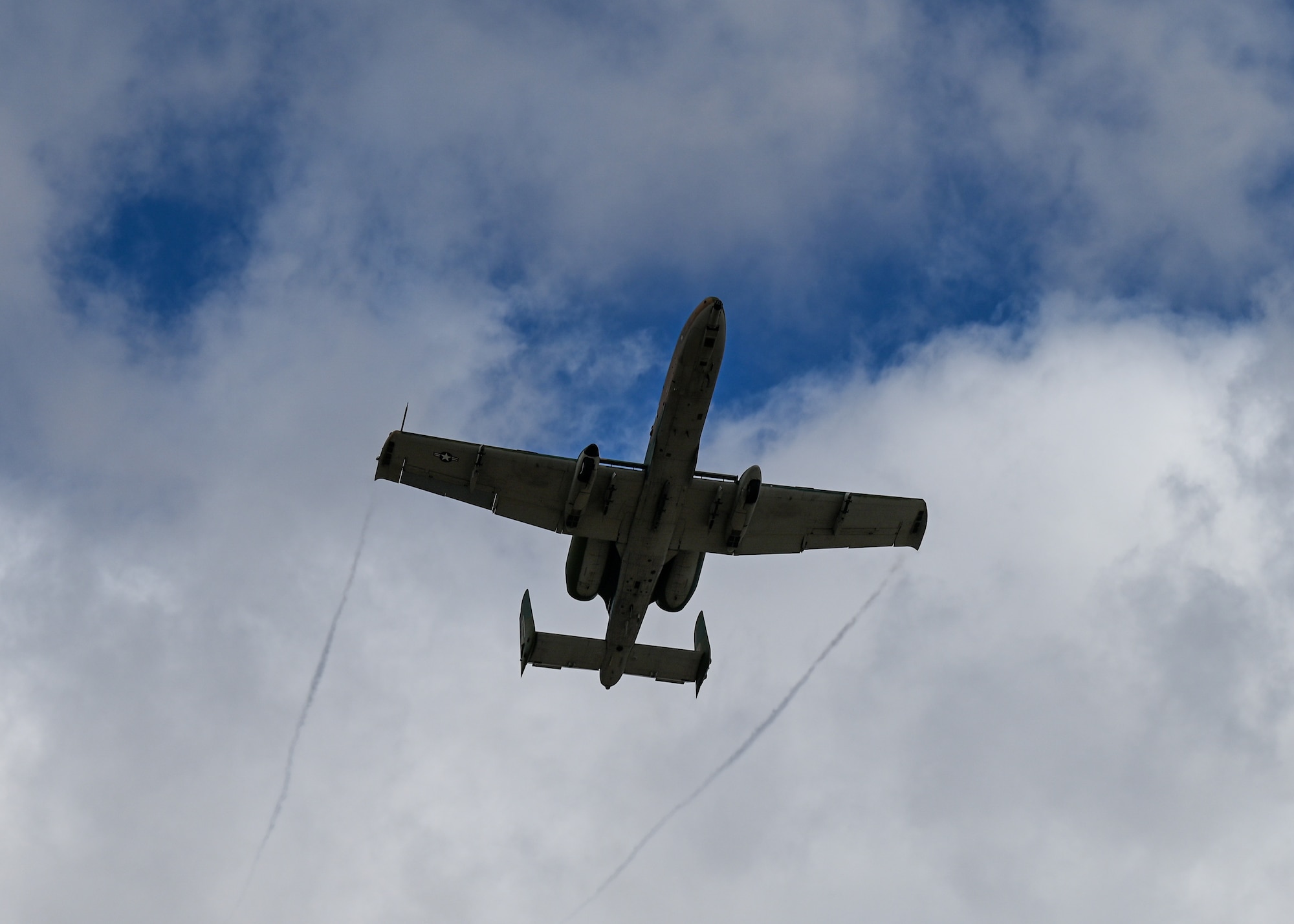 A photo of an aircraft flying.