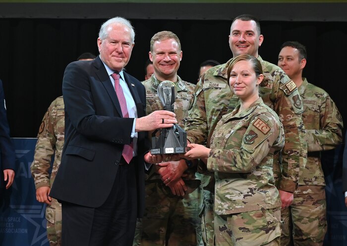 Air Force Spark Tank participants gathered March 8, 2023.