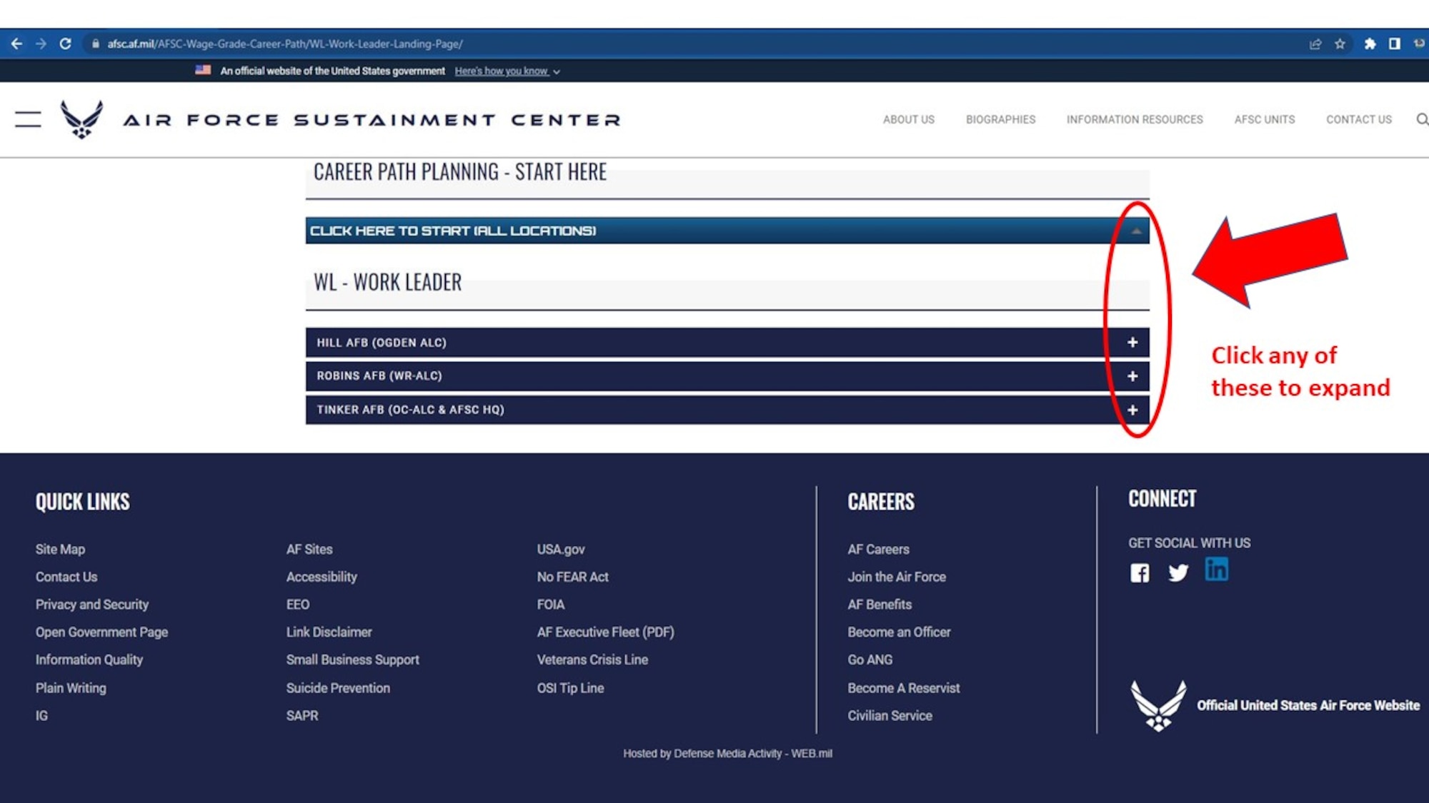 Step 3 of the Wage Grade Career Path Website