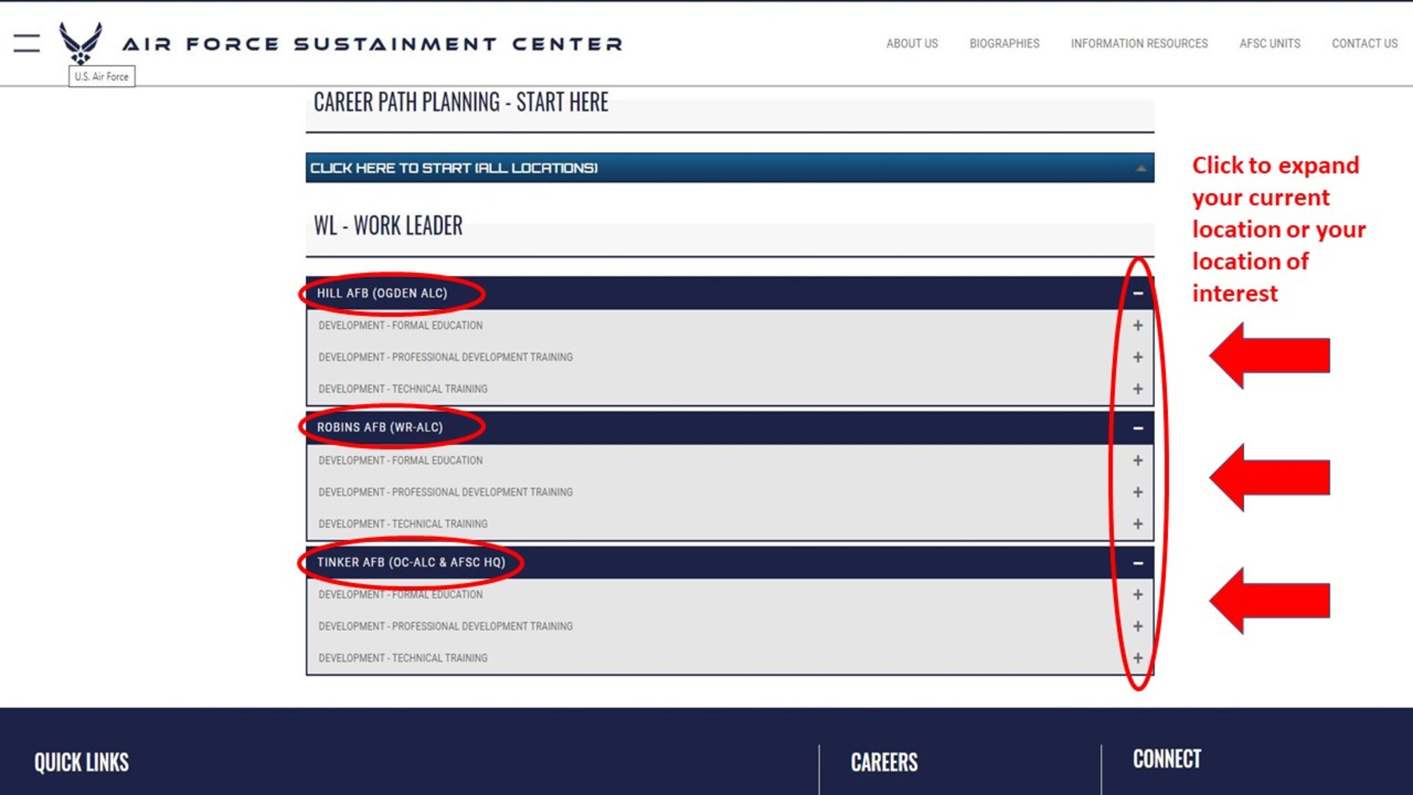 Step 5 of the Wage Grade Career Path Website