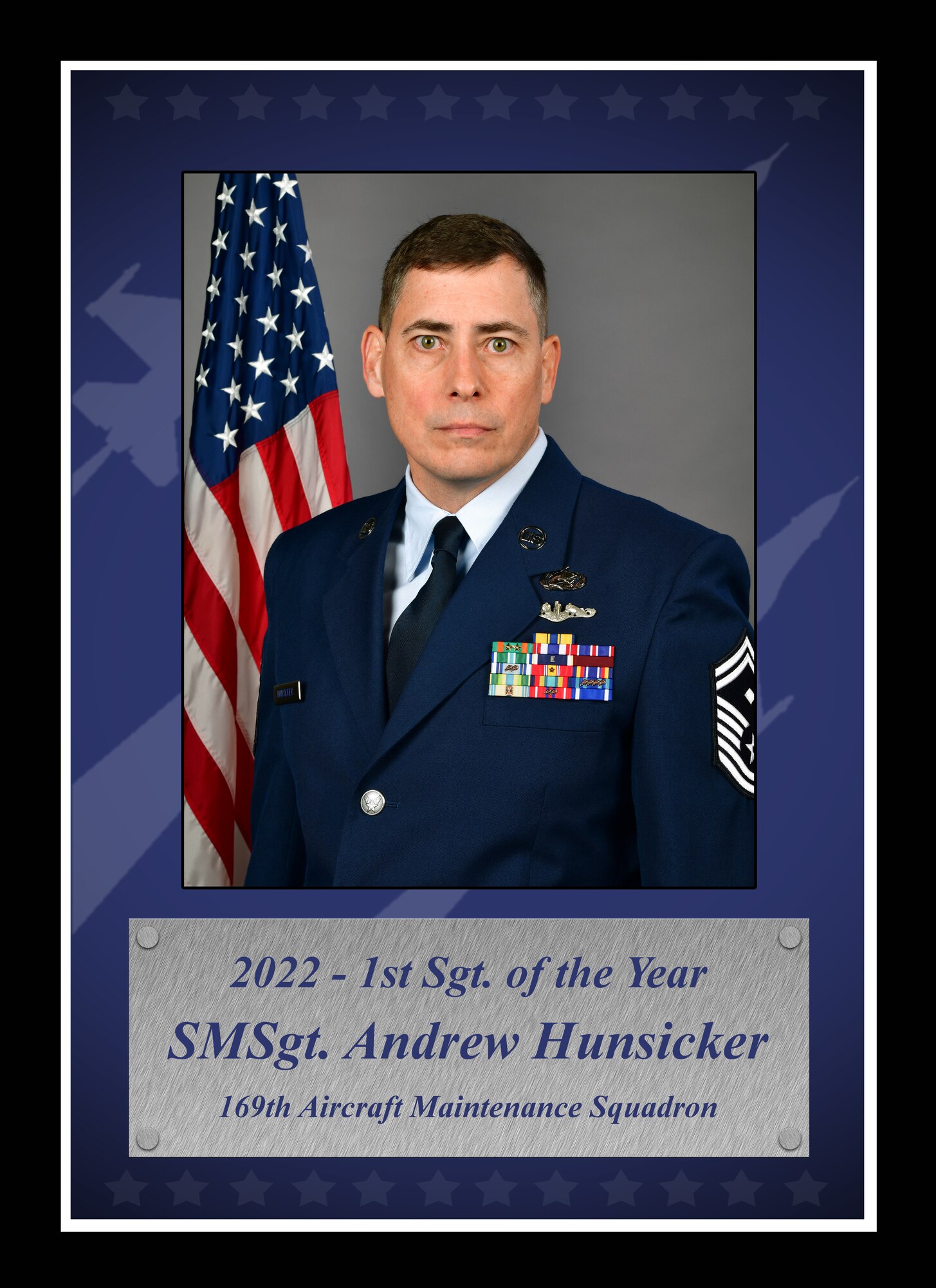 Senior Master Sgt. Andrew Hunsicker, 169th AMXS - 2022 SCANG 1st Sgt. of the Year