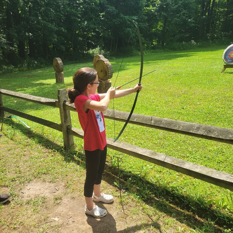 The Pennsylvania Army National Guard’s Child & Youth team coordinates a handful of overnight camps for children of Pennsylvania National Guard Soldiers throughout the year but more popularly in the summer. According to Thomas Bradbury, a Soldier & Family Readiness Manager, the camps help these children by connecting them with other children of PNG Soldiers and allows them to participate in a variety of fun camp activities at no cost to their parents. (Courtesy photo by Amanda Silcox)