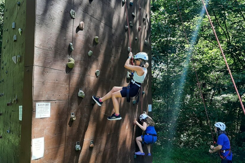 The Pennsylvania Army National Guard’s Child & Youth team coordinates a handful of overnight camps for children of Pennsylvania National Guard Soldiers throughout the year but more popularly in the summer. According to Thomas Bradbury, a Soldier & Family Readiness Manager, the camps help these children by connecting them with other children of PNG Soldiers and allows them to participate in a variety of fun camp activities at no cost to their parents. (Courtesy photo by Andrew Waters)