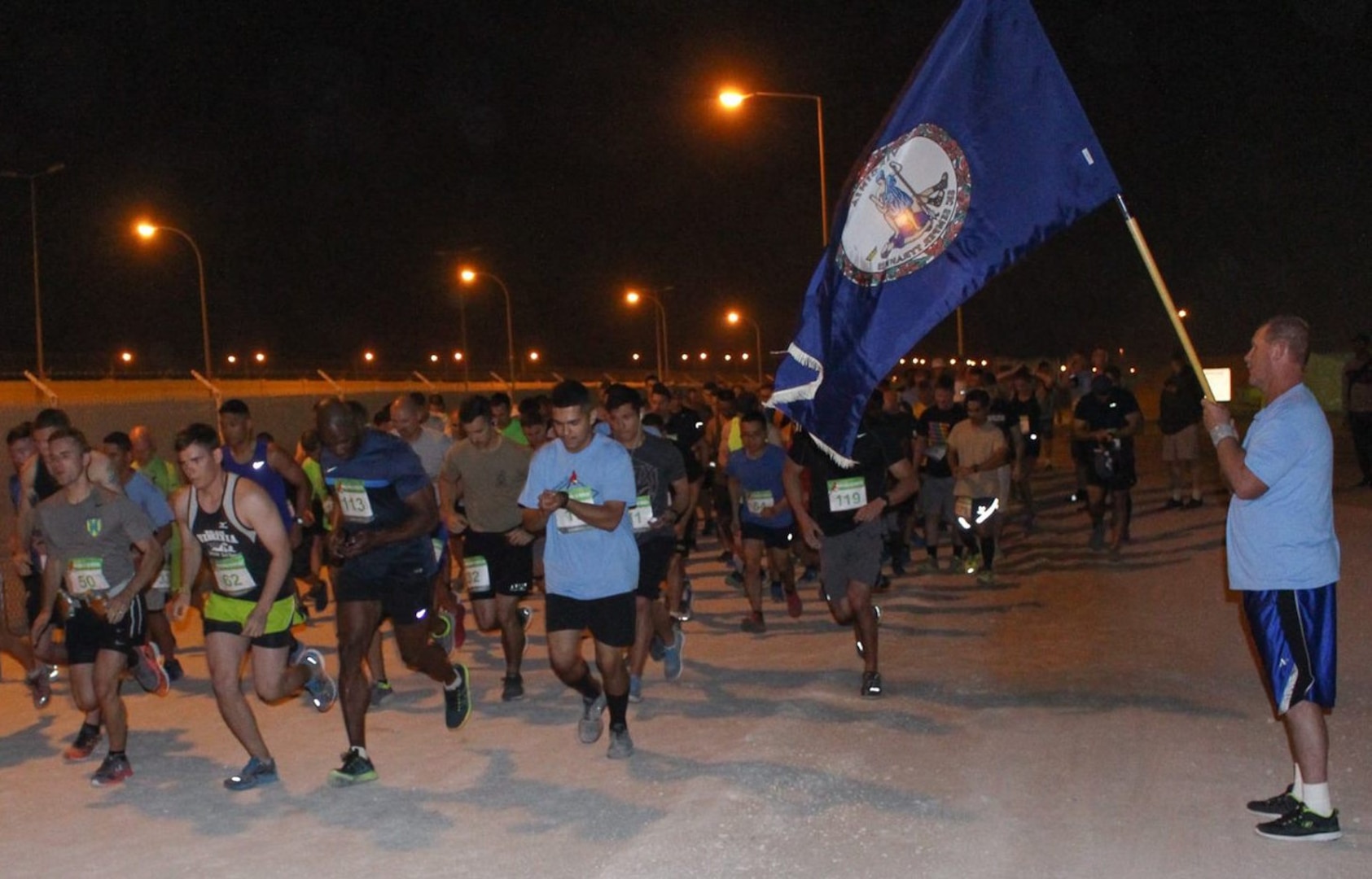 Red Dragons host 10-Miler while deployed in the Middle East