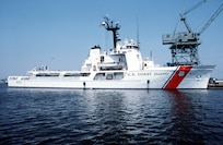 Coast Guard Cutter Courageous (WMEC 622) in for repair at the Coast Guard yard at Curtis Bay, MD