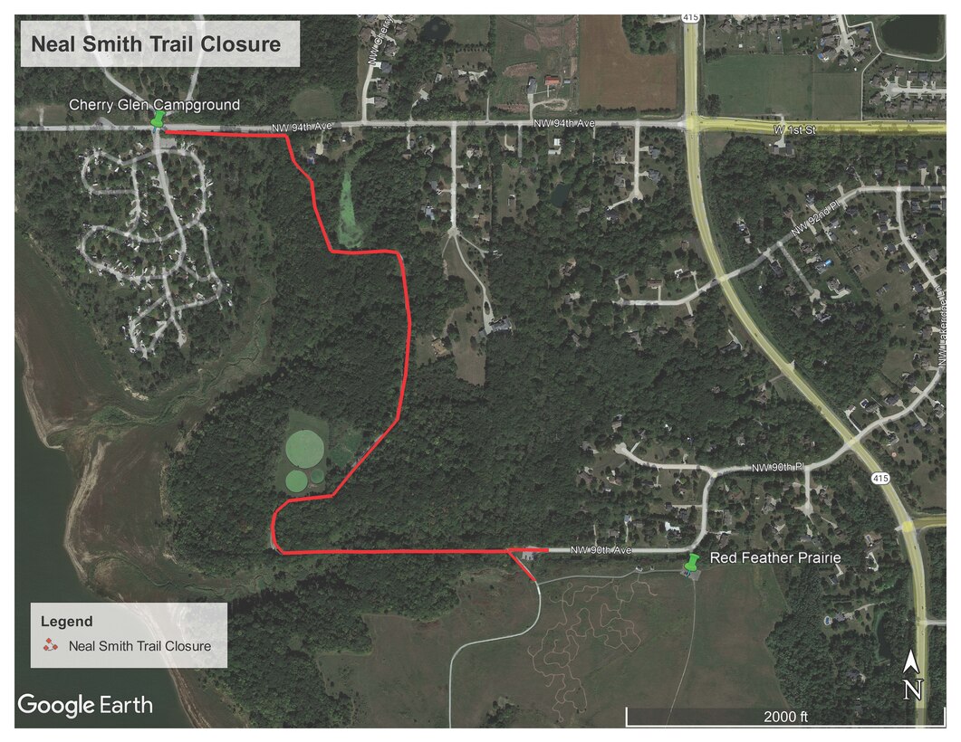 Neal Smith Trail Closure Map