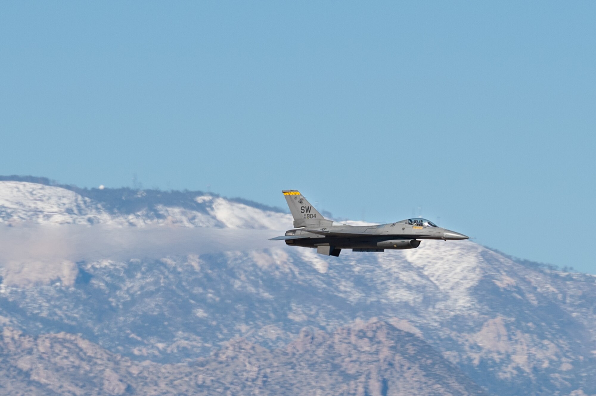 A photo of an aircraft flying.