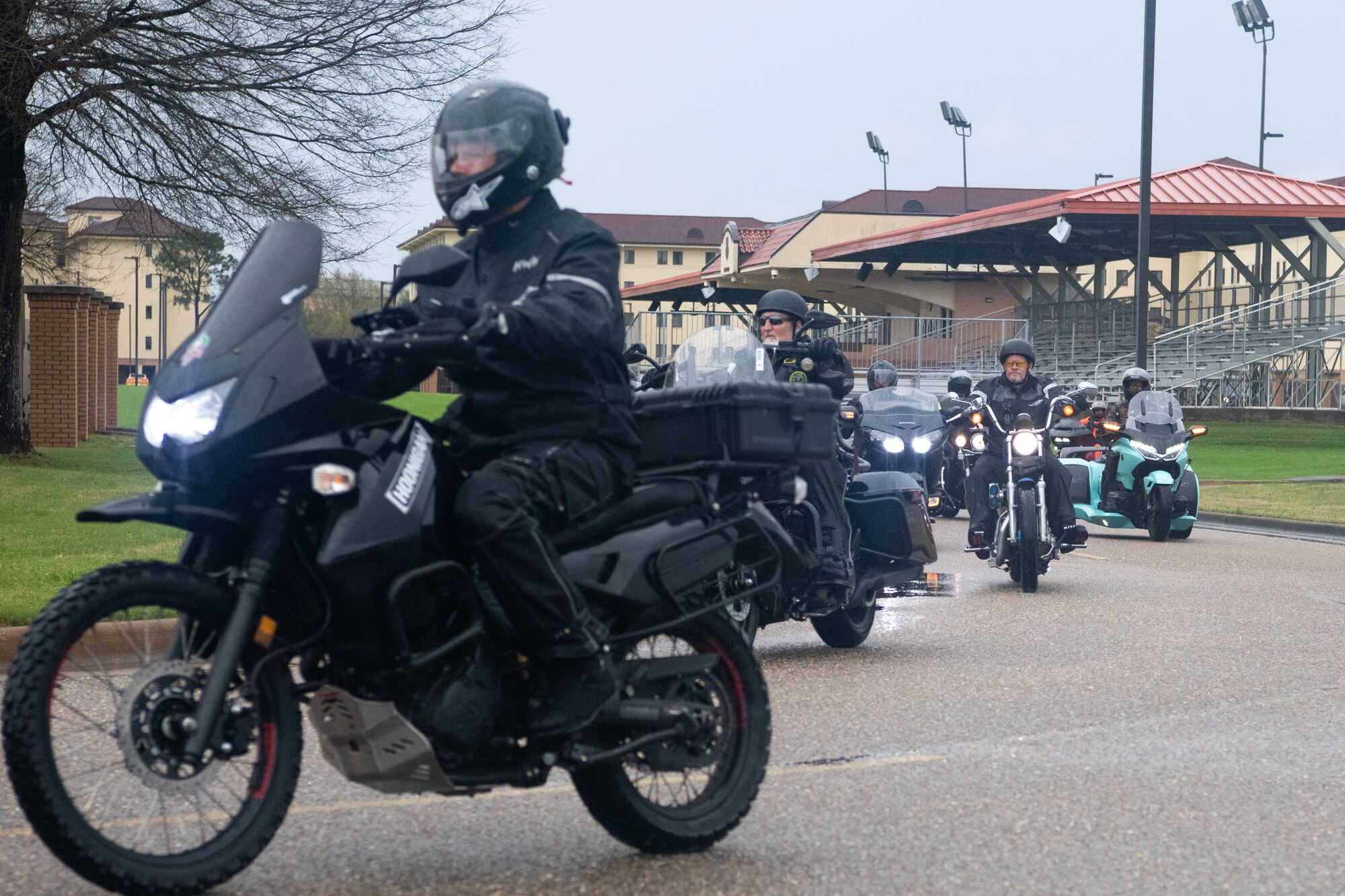 The 42nd Air Base Wing coordinated a motorcycle ride to escort the Traveling American Veterans Wall March 12, 2023, from Prattville, Ala., to Maxwell Air Force Base. 

Approximately 50 motorcyclists and veterans from across the River Region and Alabama participated in the escort ride. 

The installation will host a series of events during Operation Welcome Home March 13 - 15 to celebrate, reflect and educate the community on the contributions of American veterans.